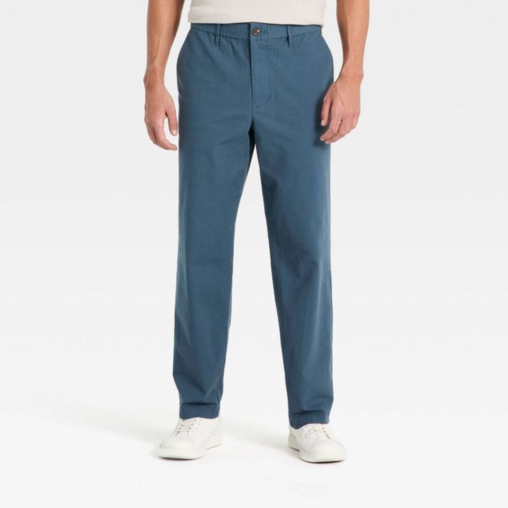 Men's Straight Leg Ripstop E-Waist Utility Pants - Goodfellow & Co Blue XXL